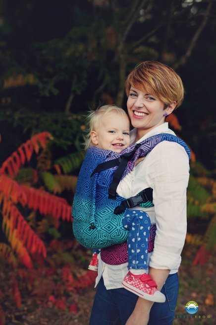 Little-Frog-ergonomique-Toddler-Porte-bebe-Dark-Aurora-etoiles-en-portage