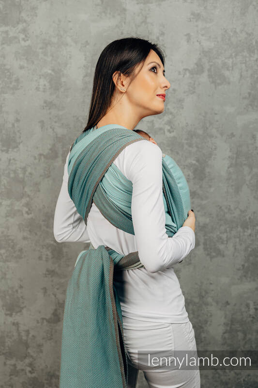 Lennylamb-écharpe-portage-little-herringbone-baby-mint-etoiles-en-portage1