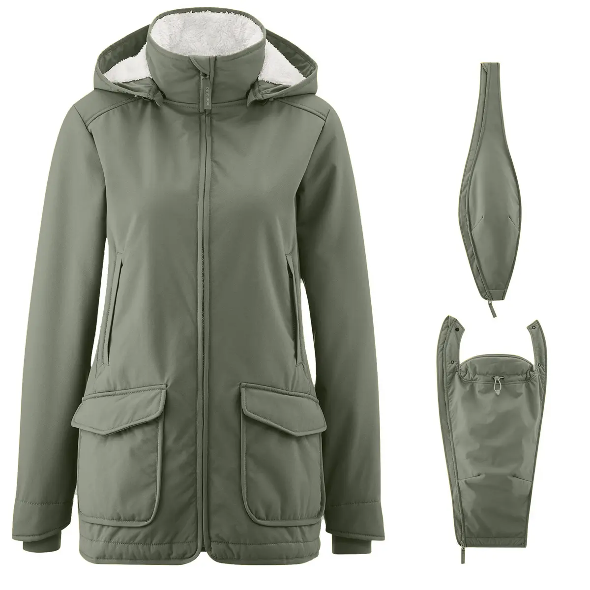 mamalila-veste-cosy-allrounder-kaki-grossesse-etoiles-en-portage1