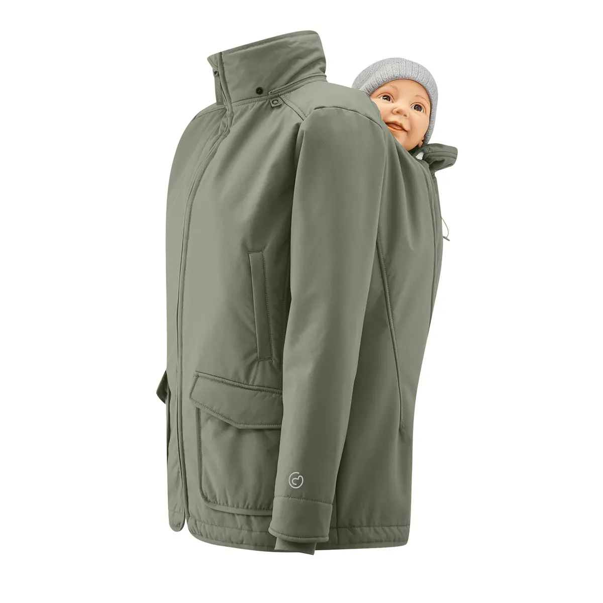 mamalila-veste-cosy-allrounder-kaki-grossesse-etoiles-en-portage4